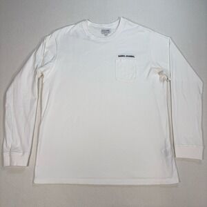 Banks Journal Pocket T-Shirt Men's XL White‎ Organic Cotton Embroidered Spellout